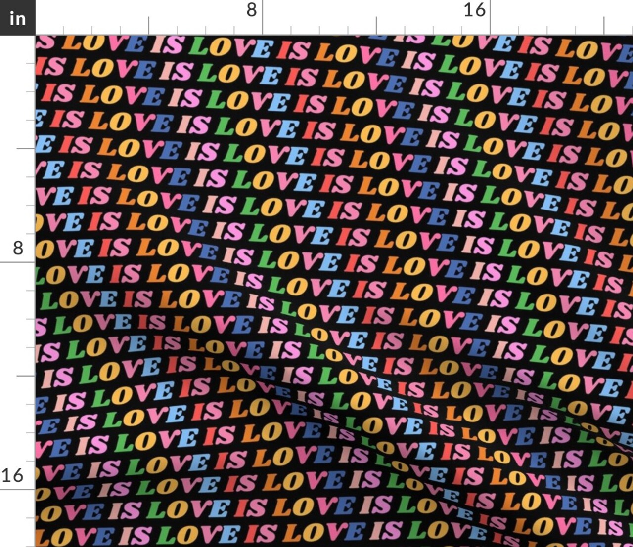 Rainbow Pride Lgbtq Month Love Queer Lgbtqia Gay Trans Bisexual Lesbian Retro Quote Custom Printed Fabric by Spoonflower Various Fabrics by the Yard or Fat Quarter